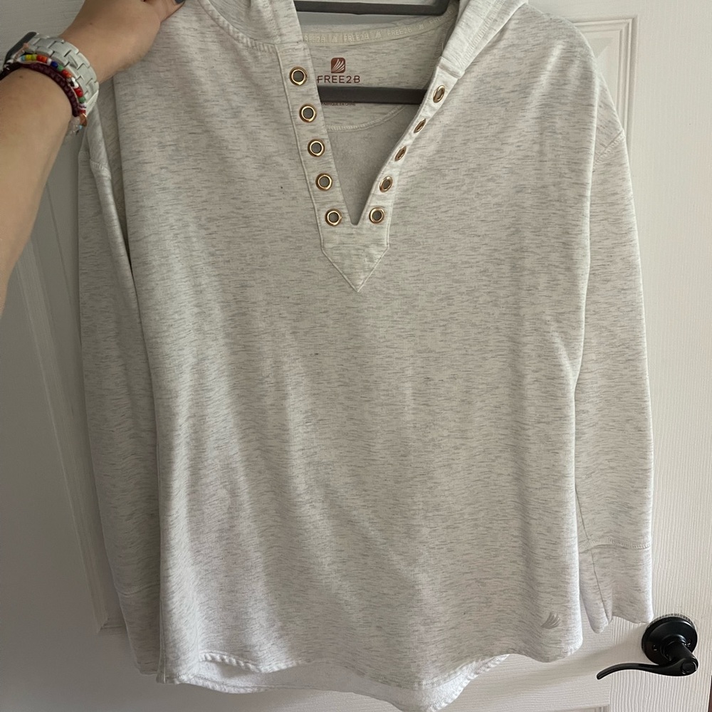 Free2Be grey hooded top